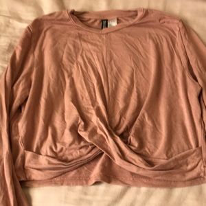 H&M pink crop top
